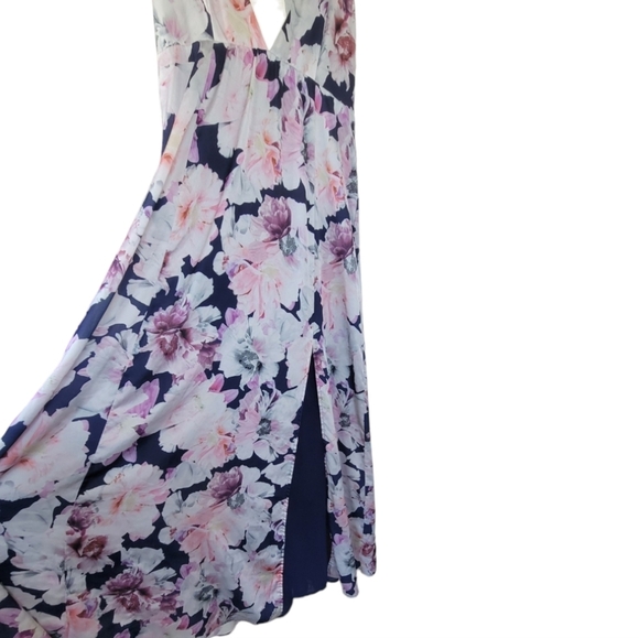 Cynthia Rowley Sz 10 Rose Floral‎ Aurora Sleeveless Long Flowy Maxi Dress - Picture 10 of 16